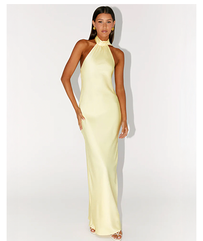 Keena Scarf Maxi Dress — Lemon