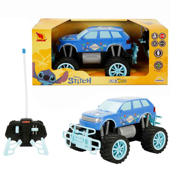 1:18 Suncon Jumbo Wheels Stitch USB Şarjlı Uzaktan Kumandalı Arazi Aracı
