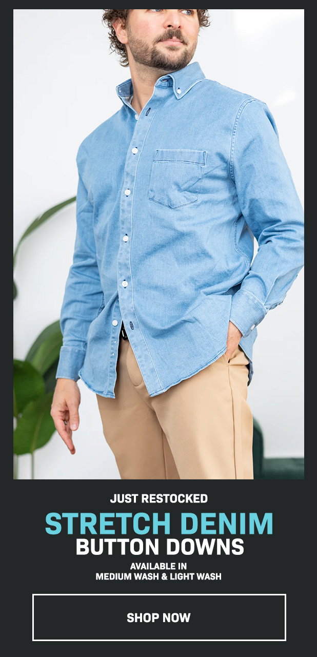 Stretch Denim Button Downs