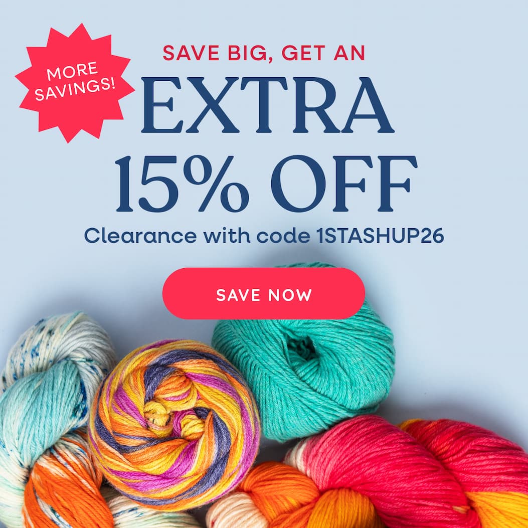 Get an extra 15% off clearance with code 1STASHUP26