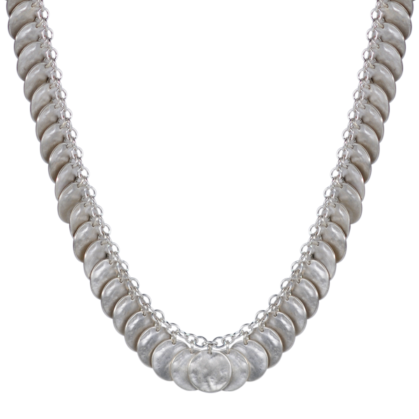 Sterling Silver Full Shell Disc Chain