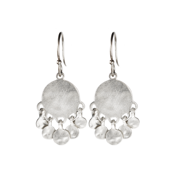 Sterling Silver Small Hammered Disc Earrings