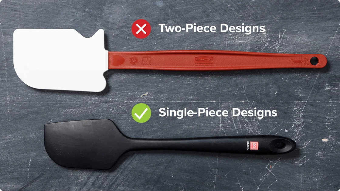 Two-piece vs single-piece silicone spatulas