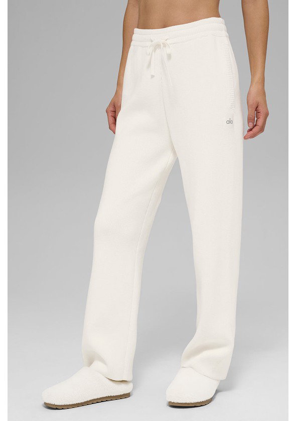 Scholar Straight Leg Sweatpant - Ivory - Ivory / M