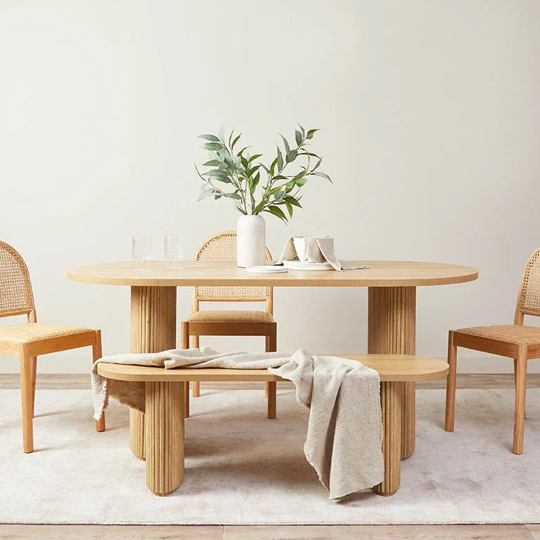 Image of Amara Six Seater Dining Table - Natural