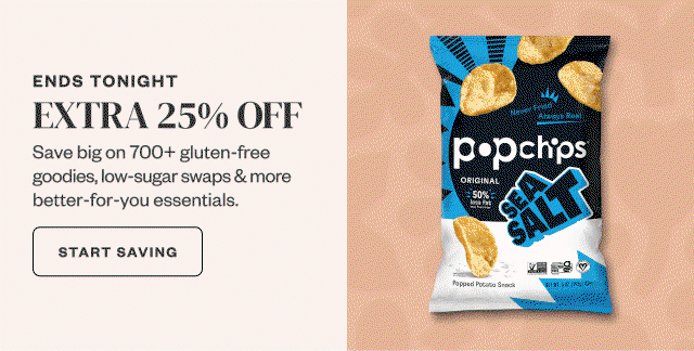 Ends Tonight: EXTRA 25% Off. Start Saving.