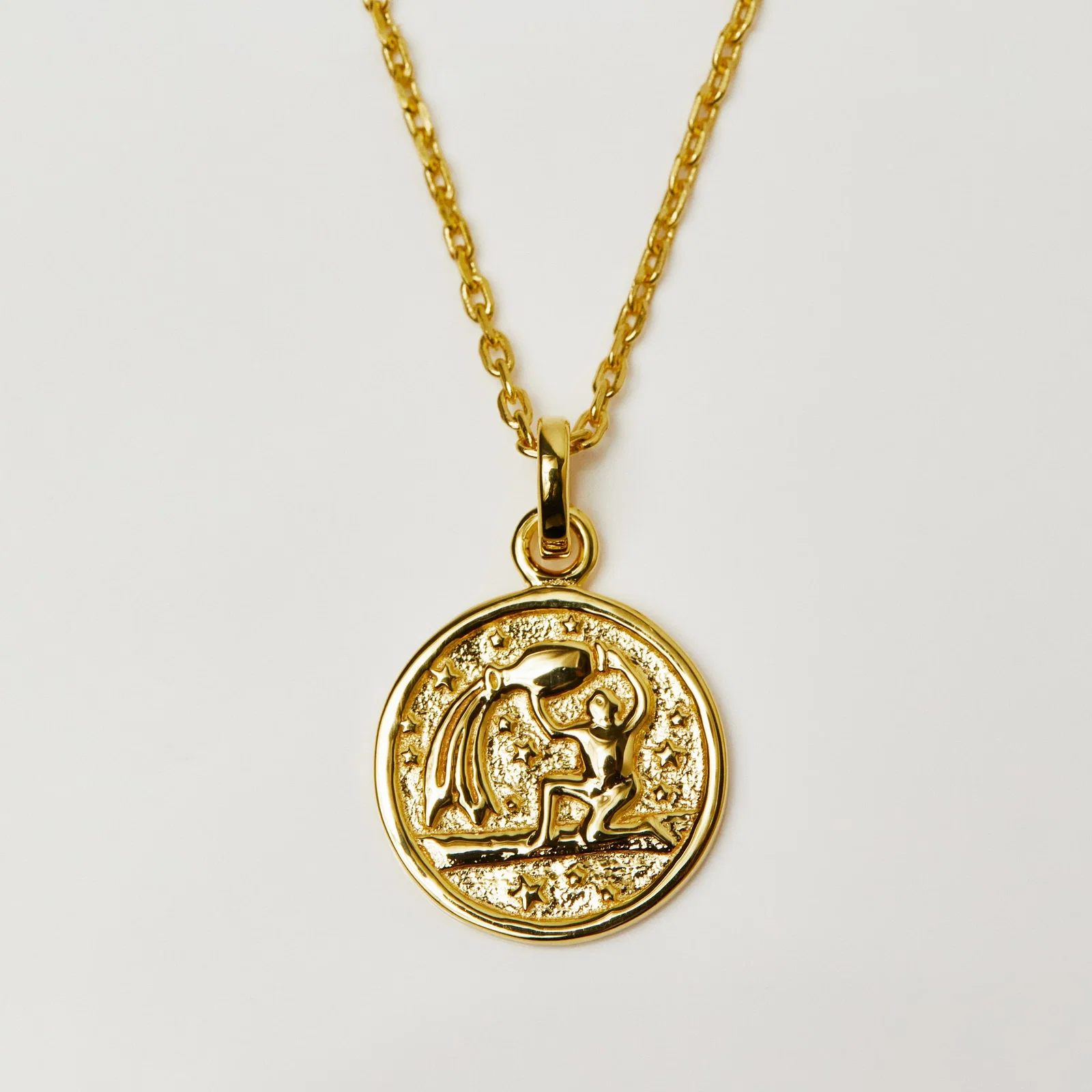 Image of Horoscope Zodiac Engravable Coin Necklace
