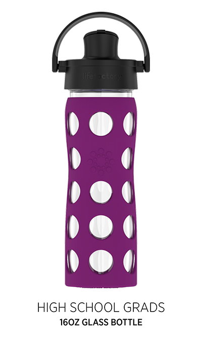 16oz Glass Water Bottle with Silicone Sleeve
