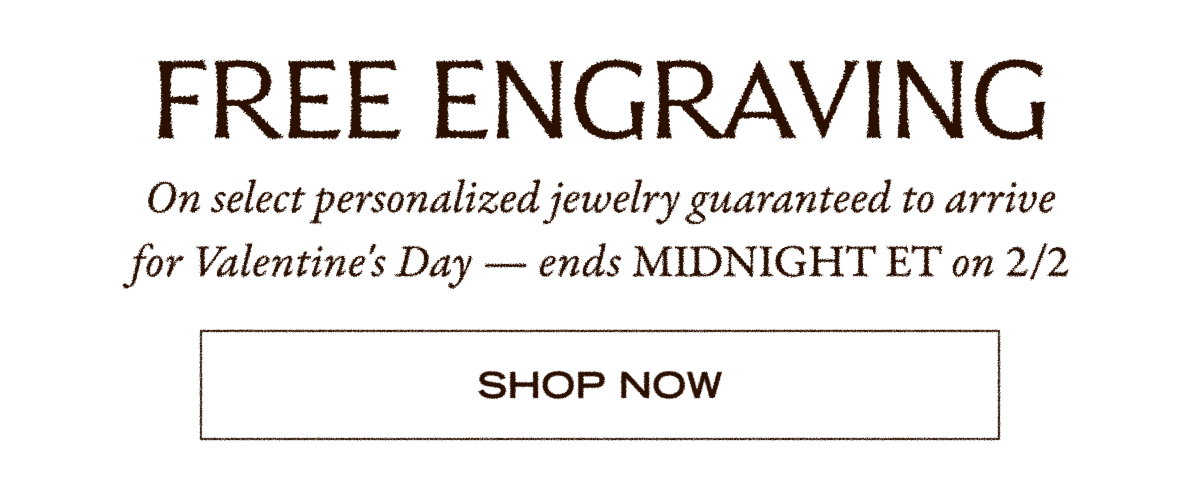 Free Engraving - Shop Now