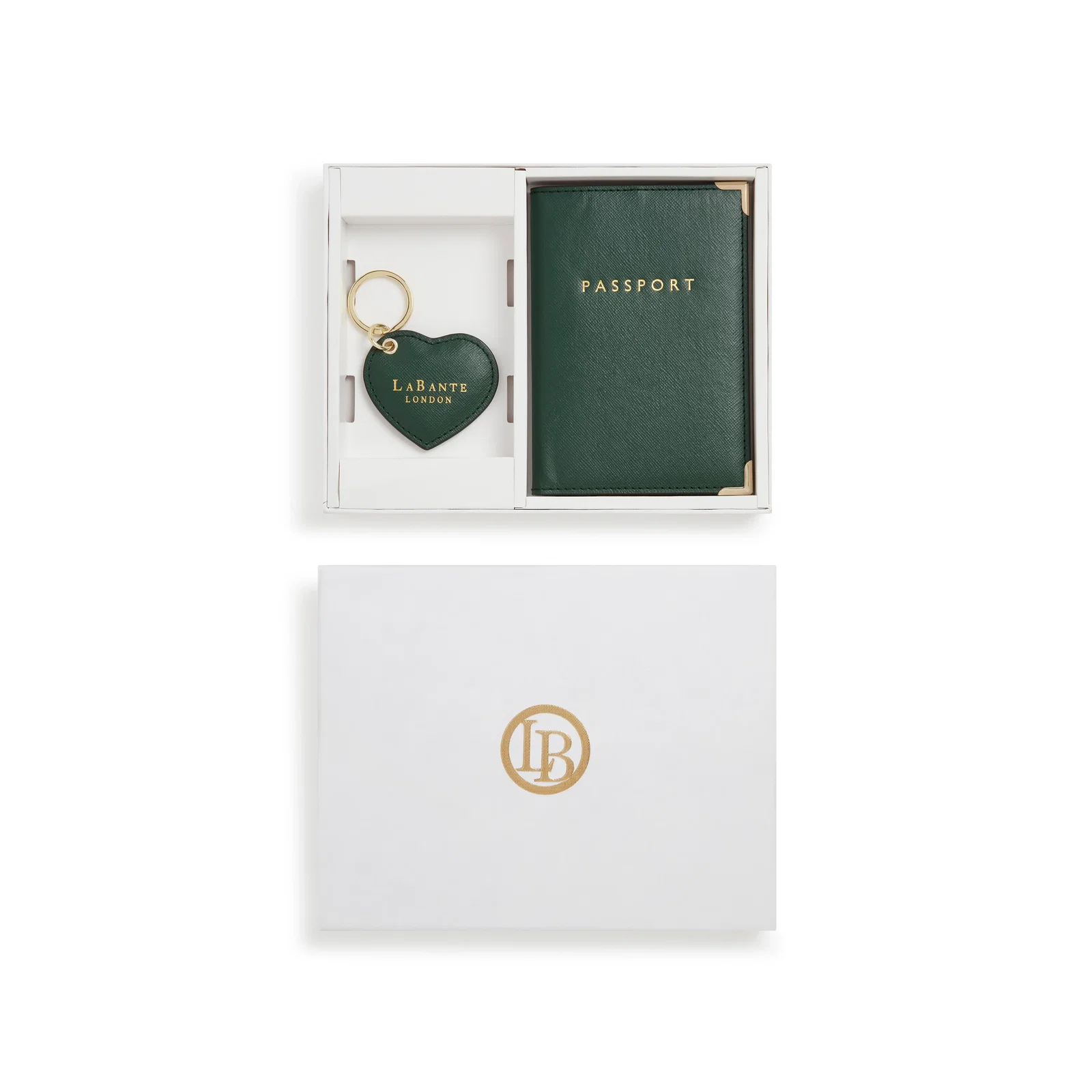 Image of Ash Green Passport holder & Key chain Gift Box