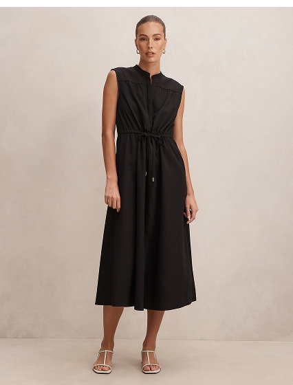 Claire Drawcord Midi Dress