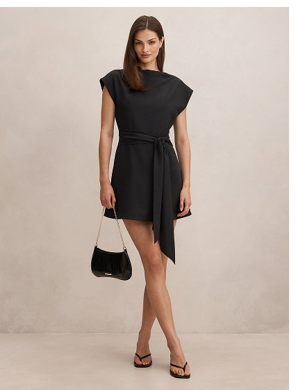 Peony Tie Front Mini Dress