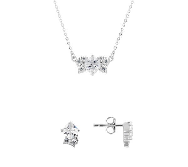 Argento Silver Solitaire Cluster Gift Set