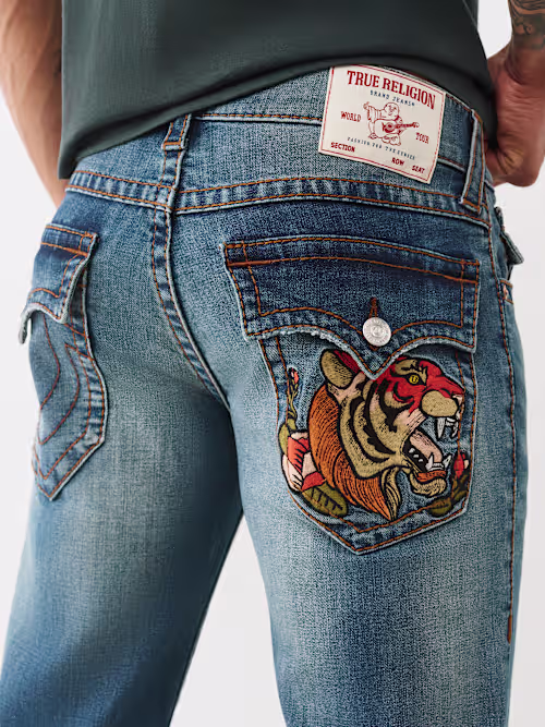SHOP RICKY BIG T EMBROIDERED POCKET STRAIGHT JEAN