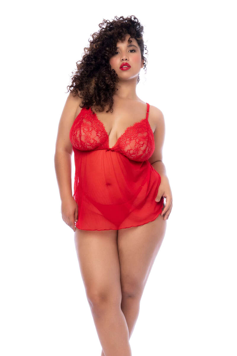Image of Plus Size Simply Romantic Babydoll
