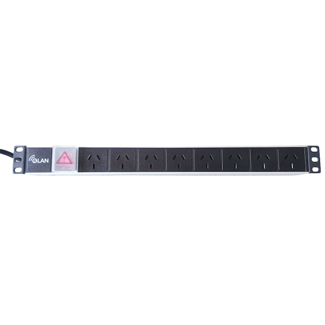 Power Rail - 8 Way 1RU 19 Rack Mount
