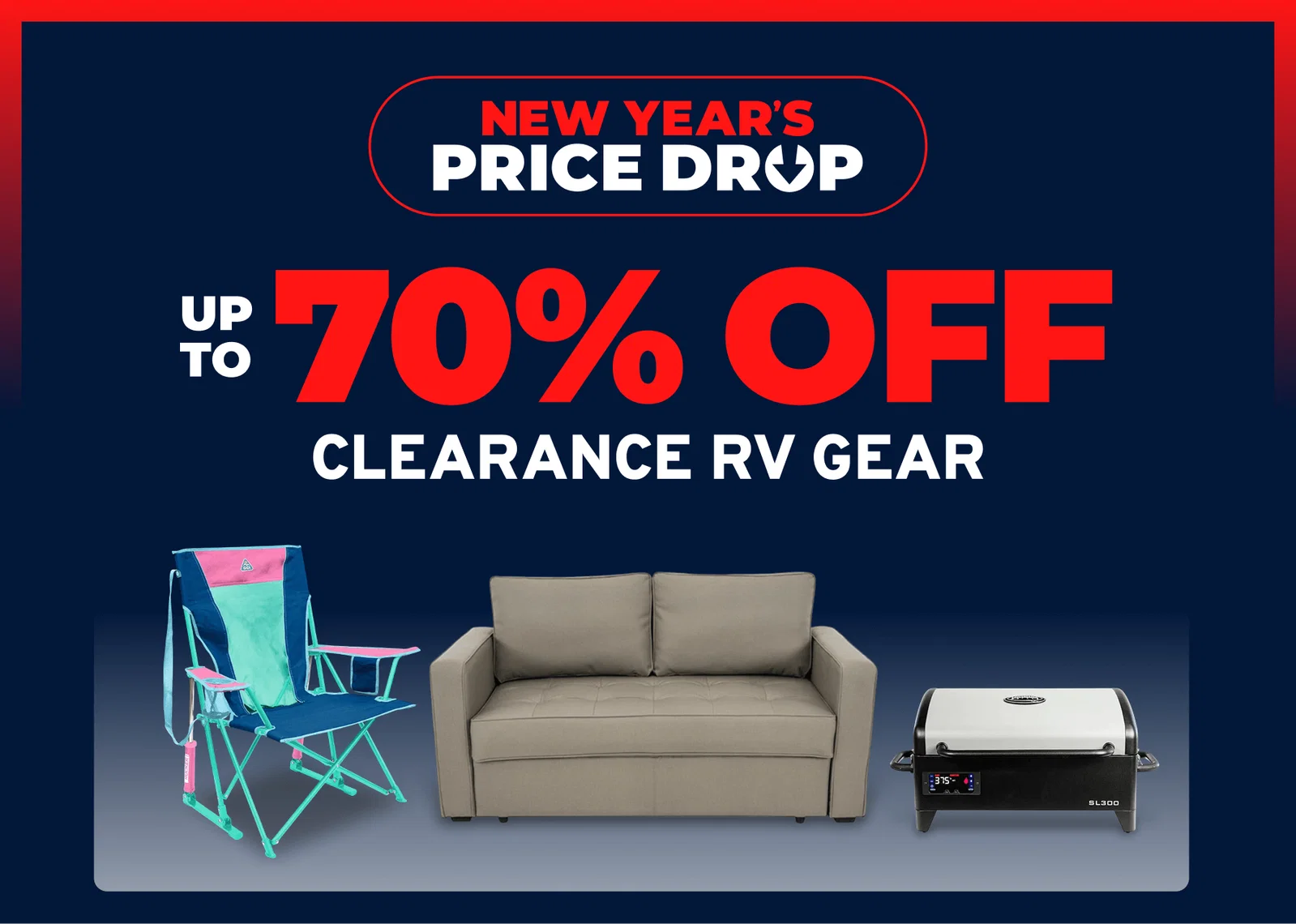 New Year's Price Drop I up to 70% off Clearance RV Gear 