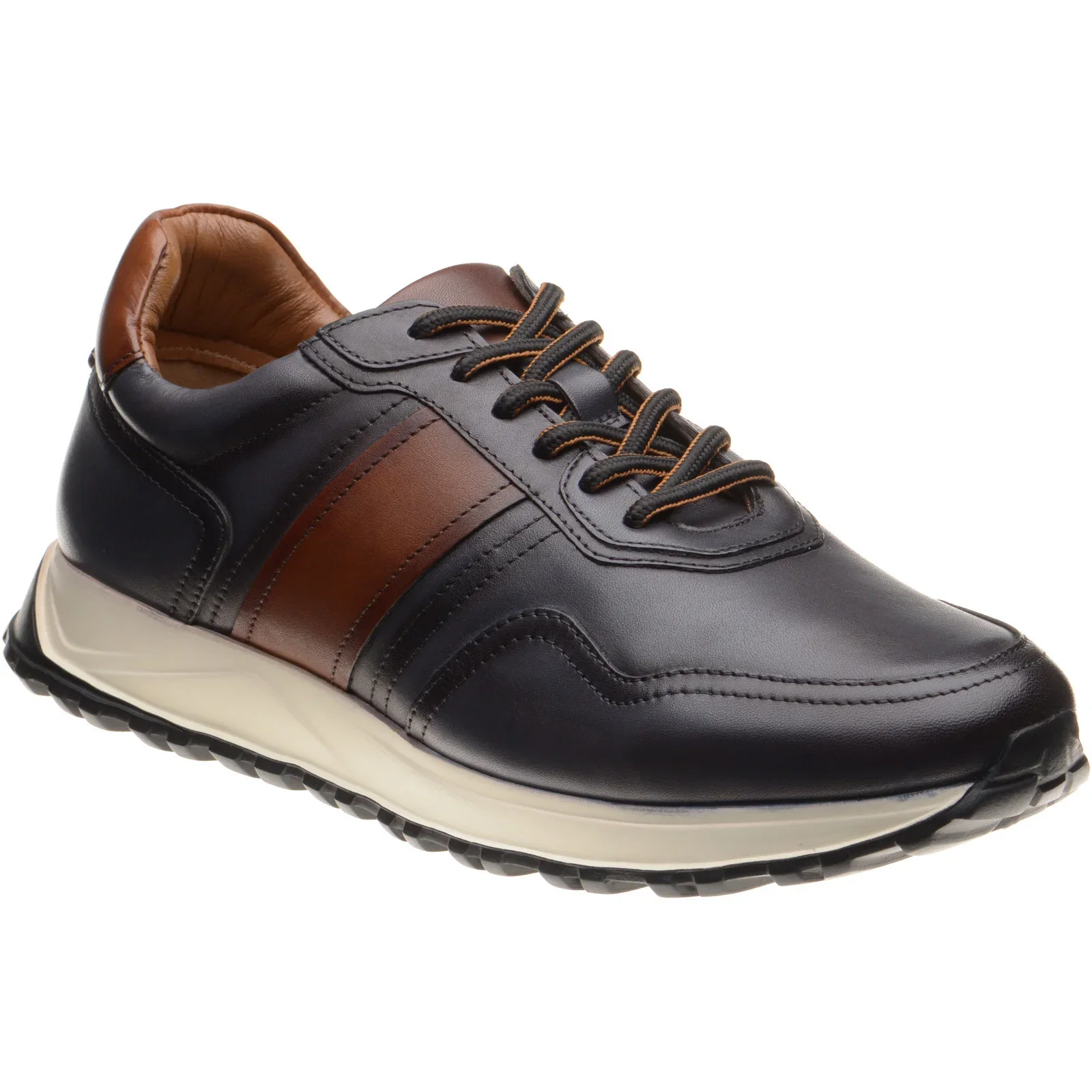 Image of Herring Brisbane in dark grey and tan calf