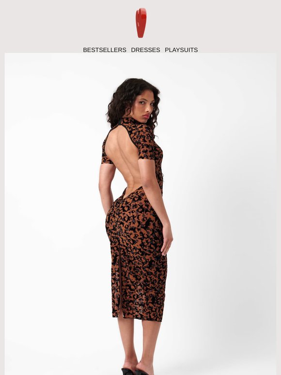 annamaria latex dress burgundy POSTER GIRL main image 1