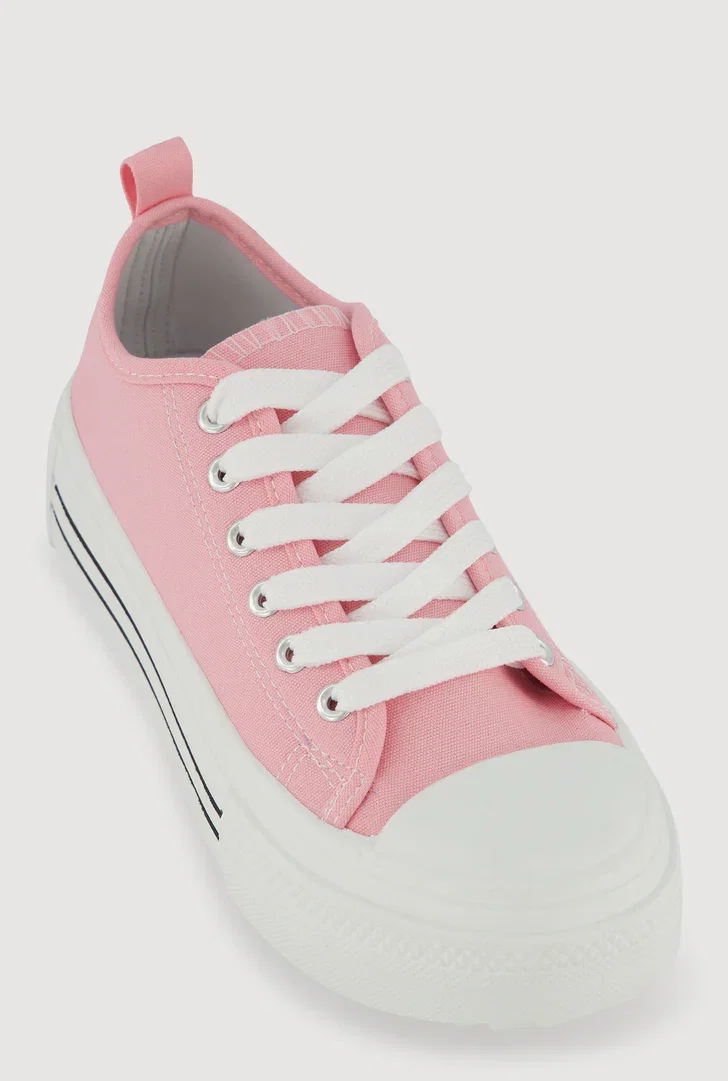 Lace Up Low Top Platform Sneakers