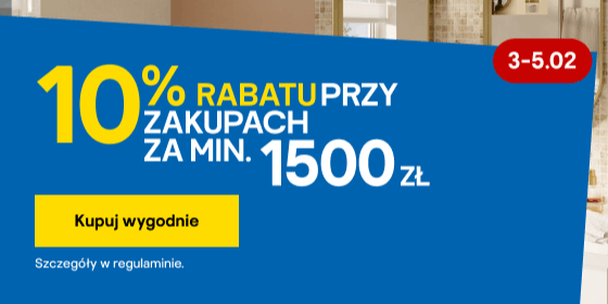 10% rabatu przy zakupach za min. 1500 zł