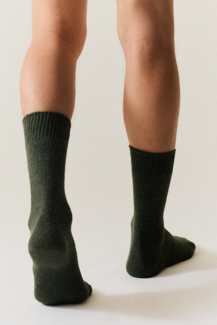 Glen Green Alpaca Socks