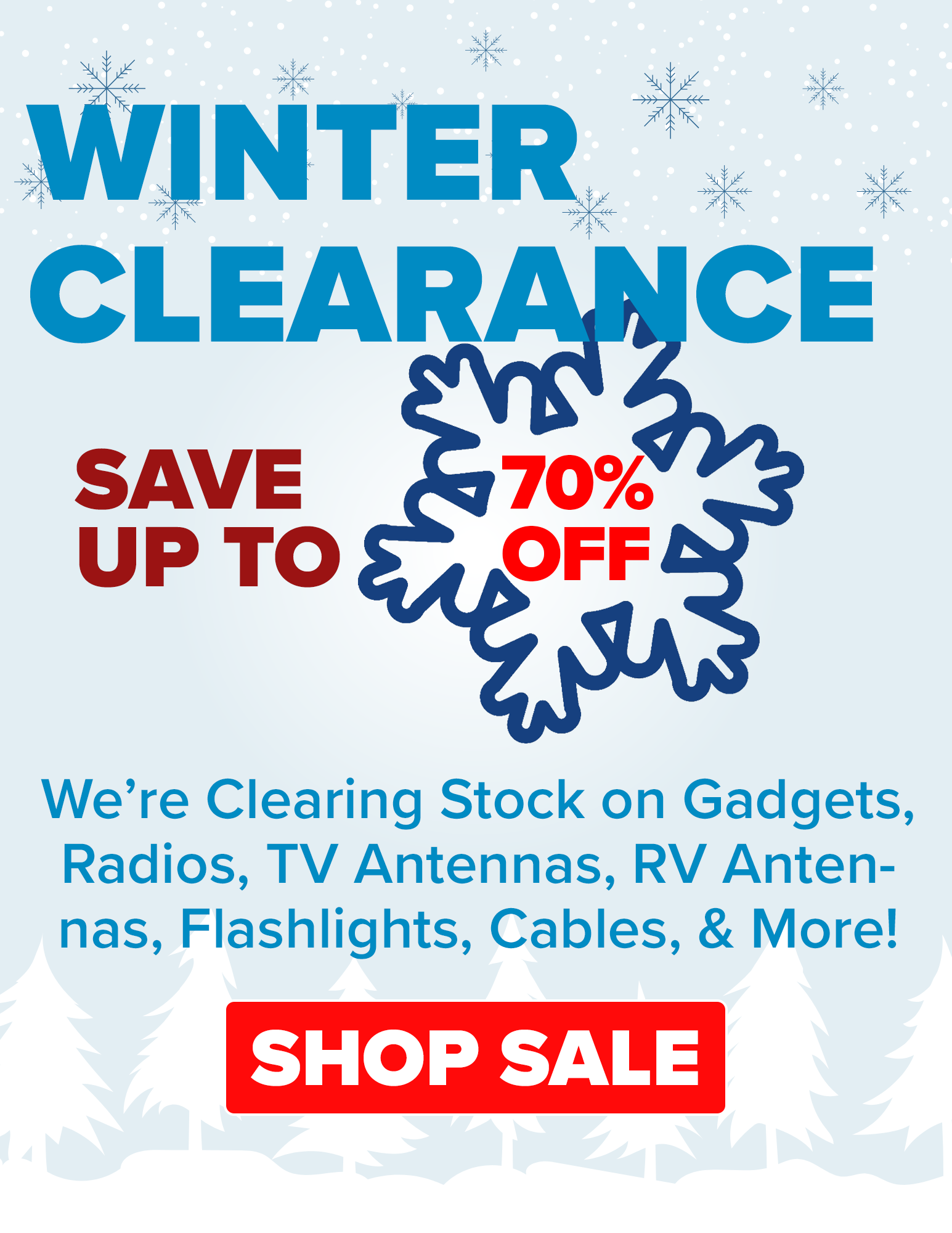 Shop our Fall Clearance for 80% Off your favorite gadgets, gear and more!
