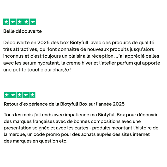 4 box beauté et 1 calendrier