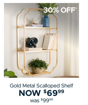 Gold Metal Scalloped Shelf