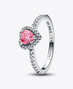 Elevated Pink Heart Ring