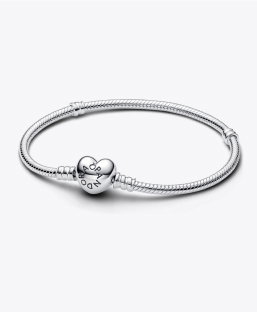 Moments Heart & Snake Chain Bracelet