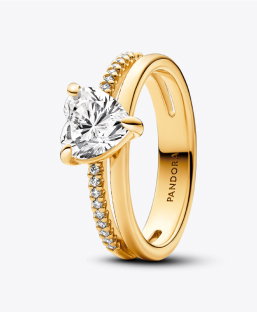 Double Band Heart Ring