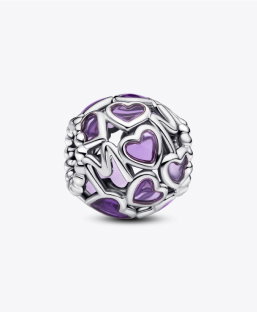 Openwork Hearts Mom Charm