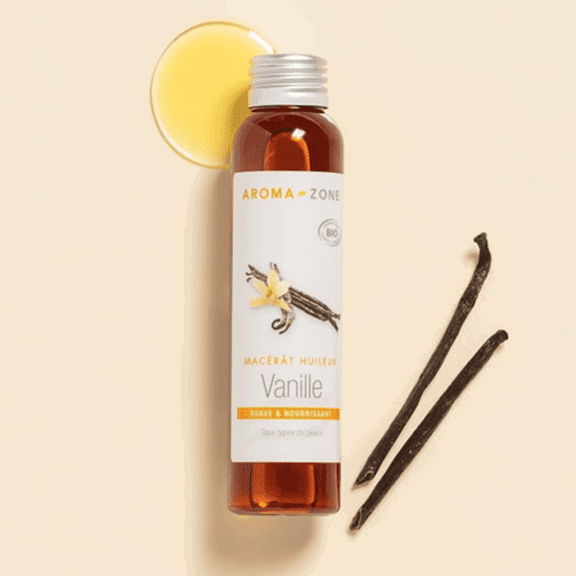 Huile massage vanille