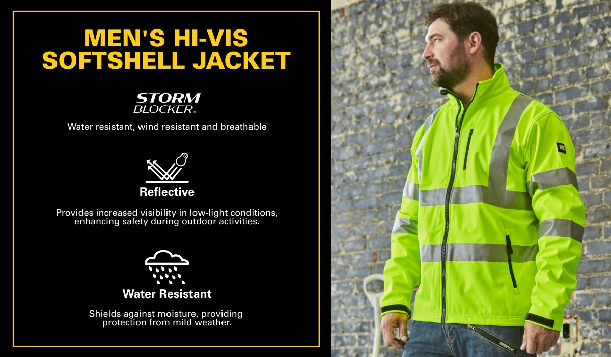 MEN'S HI-VIS SOFTSHELL JACKET