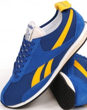 Reebok R400 Trainers Vivid Blue - Golden Yellow 