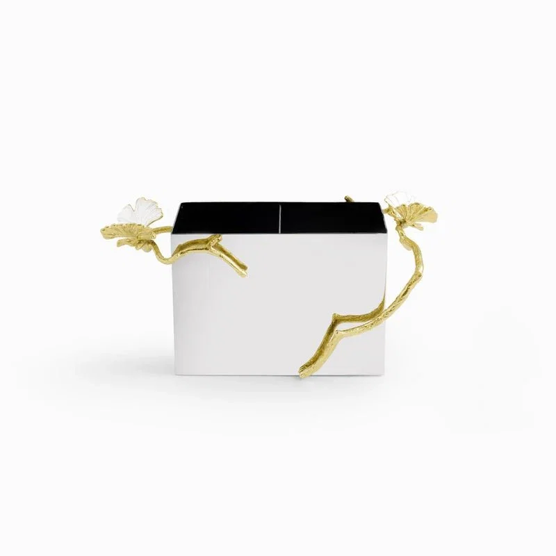 Image of Butterfly Gingko Gold Cutlery Holder