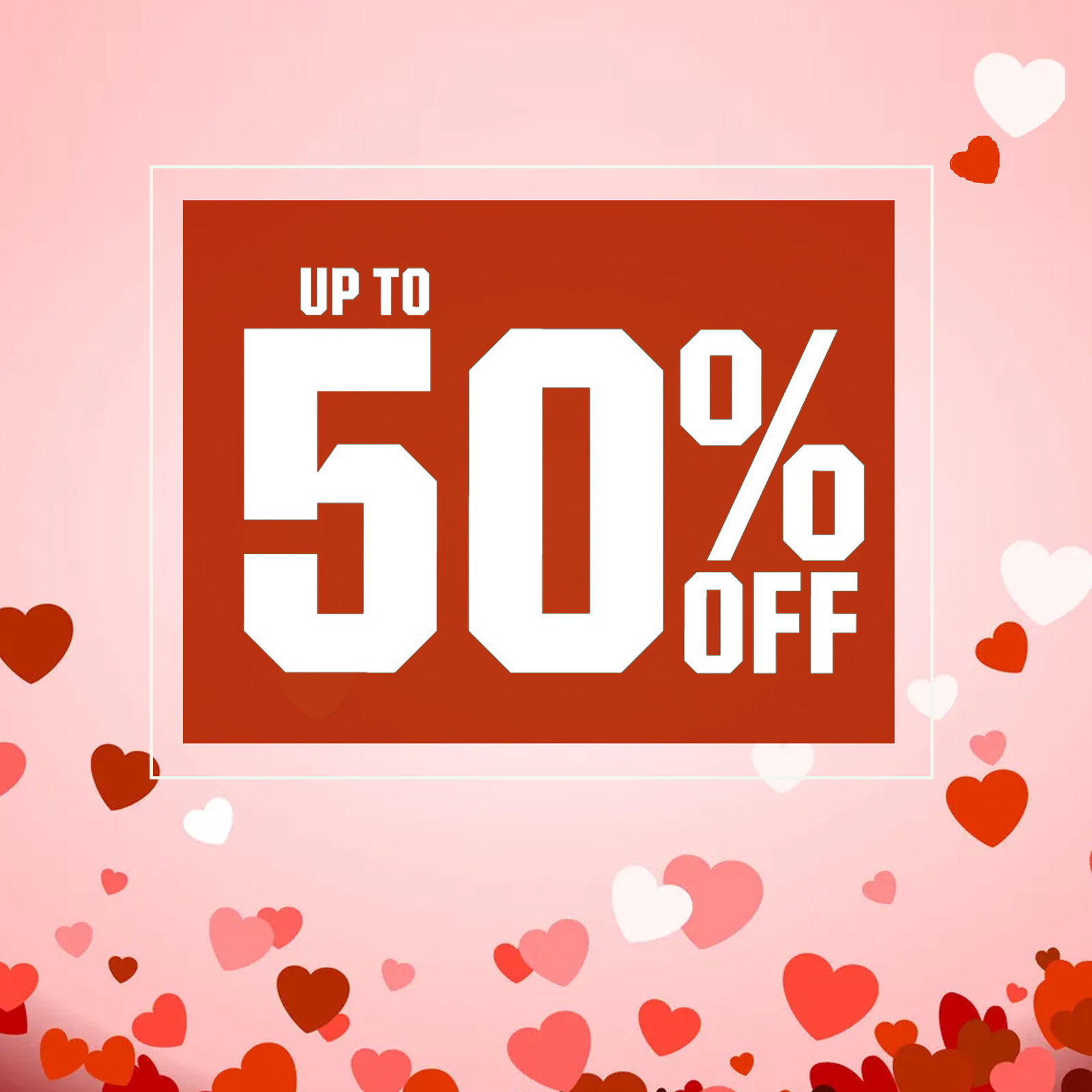  Up to 50% off.