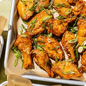 Air-Fryer Miso-Honey Chicken Wings
