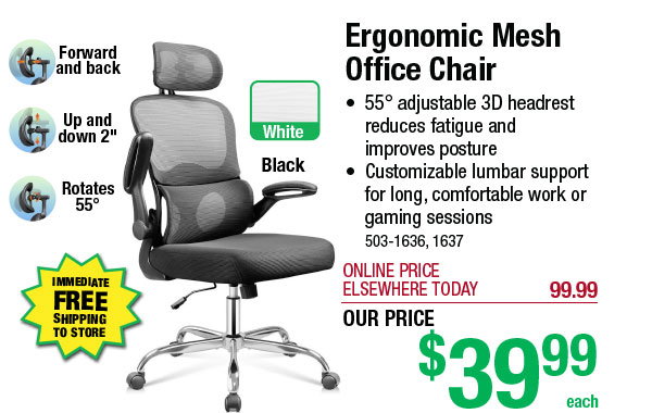 Ergonomic Mesh Office Chair - ONLY $39.99!
