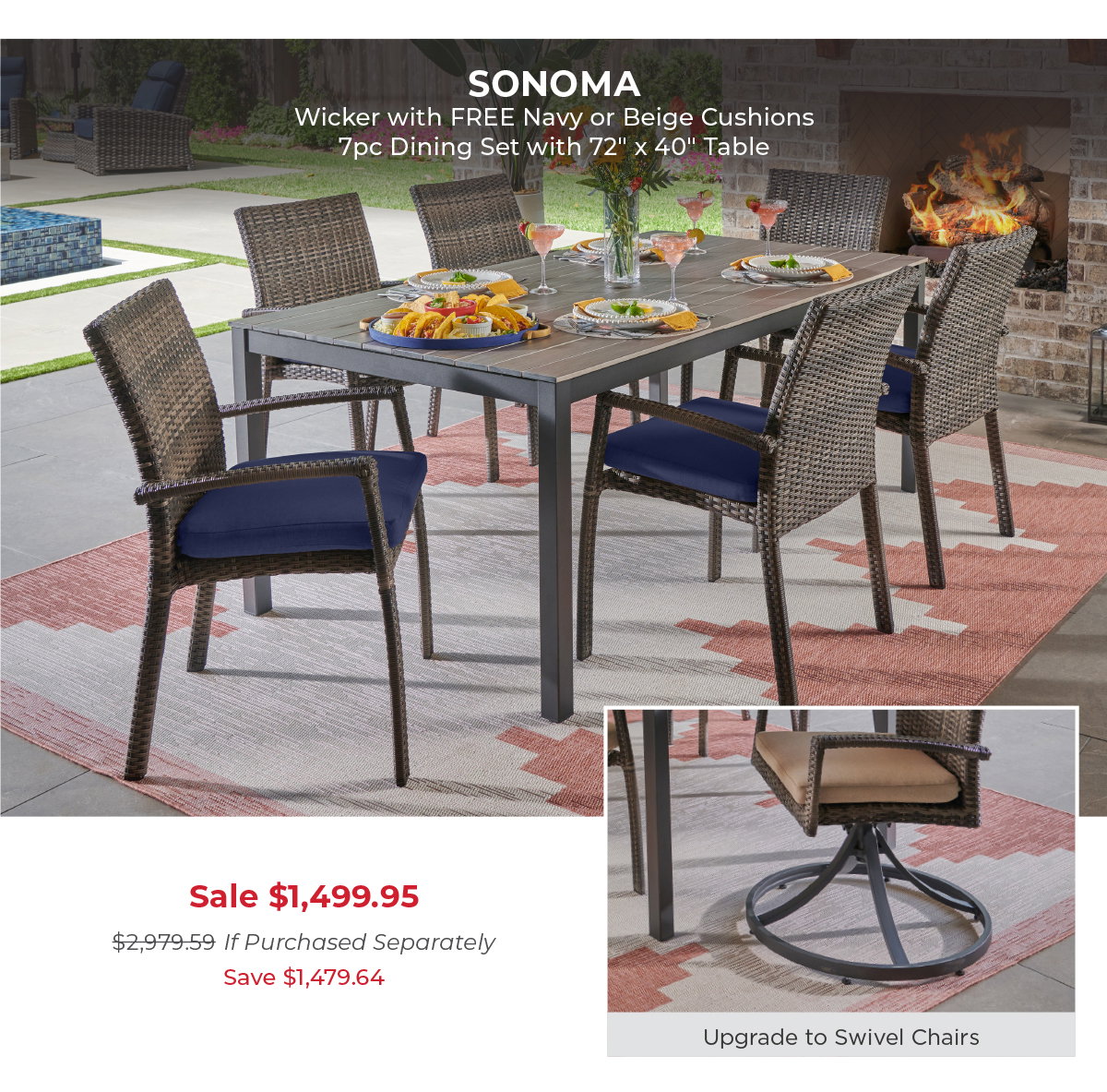 Sonoma 7 PC Dining Set 
