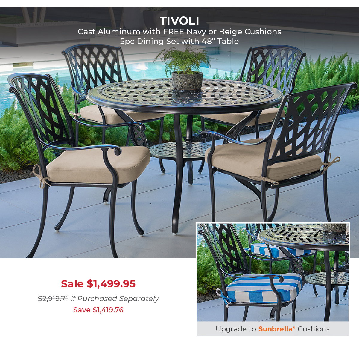 Tivoli 5 PC Dining Set 