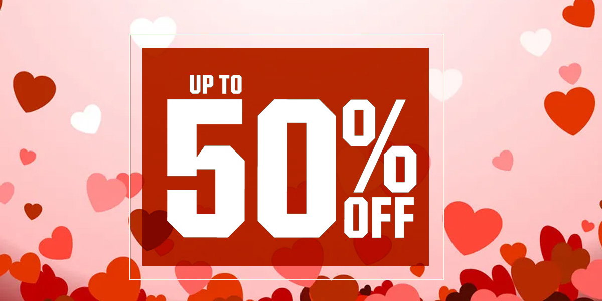  Up to 50% off.