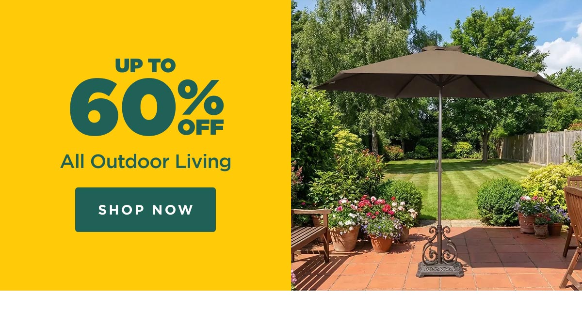 Up to 60% Off	All Outdoor Living