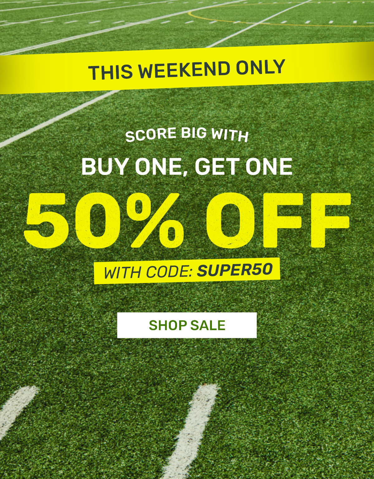 Buy One, Get One 50% Off