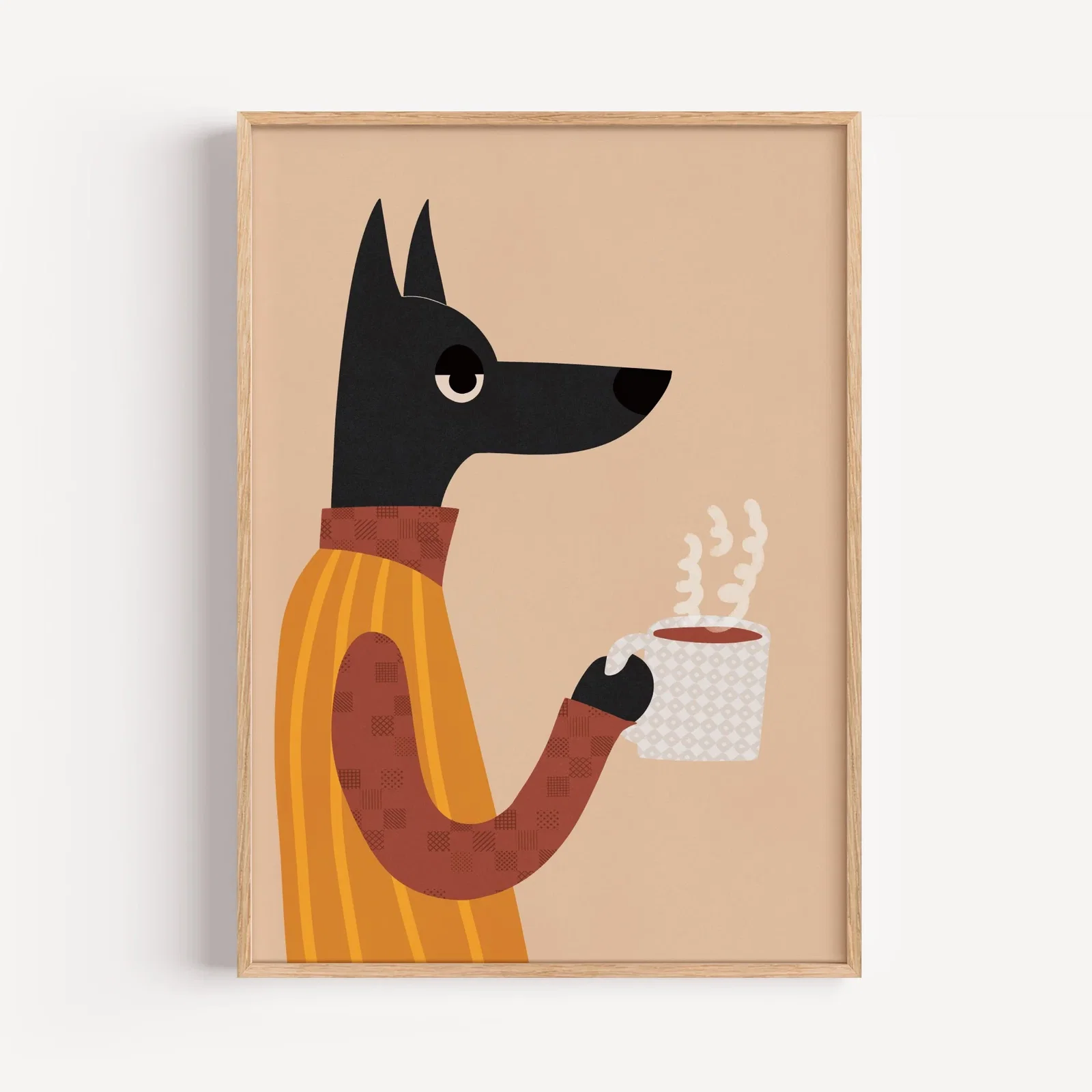 Image of Morning Coffee Dog Art Print