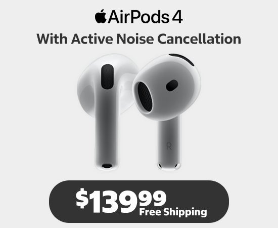 shop Airpods 4 with active noise cancellation