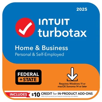 TurboTax Home & Business 2025 Federal E-File/State Download for PC/Mac