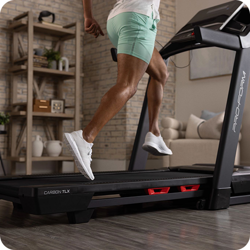 Spacious Running Deck | ProForm Carbon TLX Treadmill