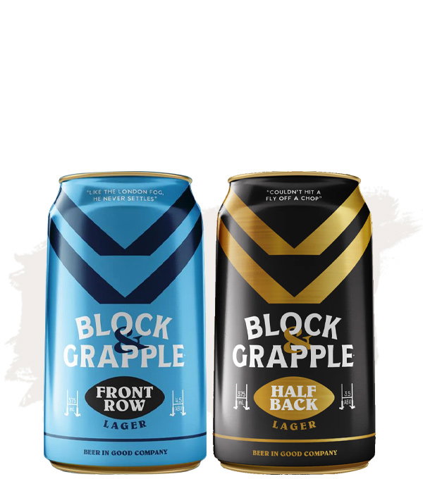 Image of Bundle Buy (Block & Grapple Front Row Lager – 24 Pk + Block & Grapple Half Back Lager – 24 Pk)